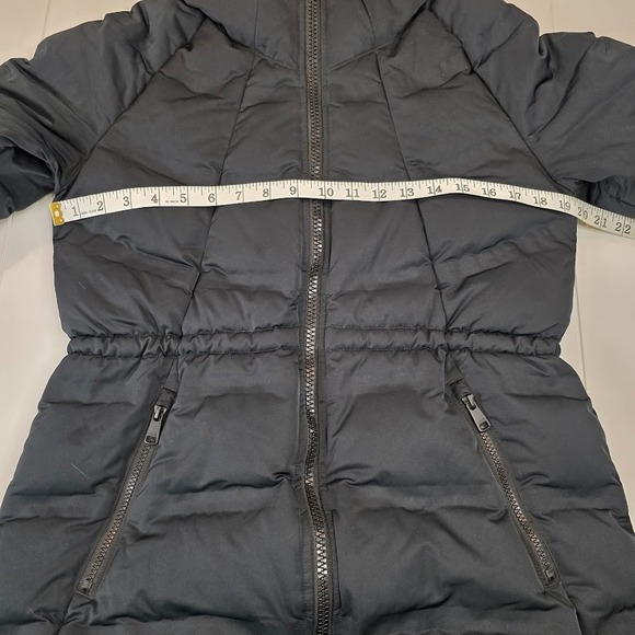 Lole Women's Sz SMALL Le Katie Down Parka Jacket Black Winter Coat Mid Length - Picture 4 of 8
